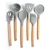 Import Kitchen Supplies Modern Baking Cooking Non-stick Heat Food Grade Silicone Kitchen Tools Set Wholesale Grey from China