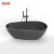 Import KKR Brand New Black Bathtub Freestanding Oval Stand Alone Acrylic Solid Surface Bath Tub from China