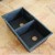 Import KKR under mount double bowl black quartz kitchen sink from China