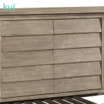 KVJ-7981 vintage console table dining room wood shutter sideboard