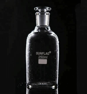 Lab 60ml Glass Wide Mouth Reagent Bottle With Glass Stopper