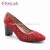 Import Ladies fashion shoes red heel for women from China