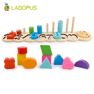lagopus Montessori Materials Math Toy Learning To Count Numbers Digital Shape Match Learning education Toy for Children