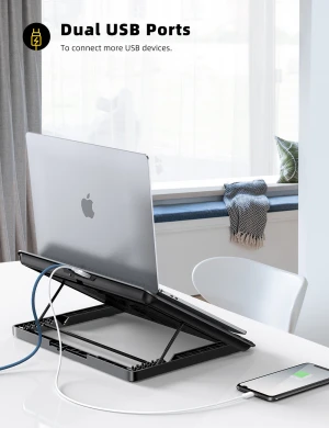 Laptop Cooler, Lamicall Laptop Cooling Pad : Portable Height Adjustable Laptop Cooling Fan Stand Holder Riser