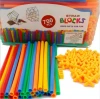 LARGE 700 Pieces Straws Builders Construction Building Toy - Giant Pack with Special Connectors