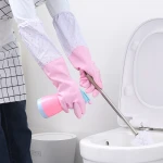 Latex rubber kitchen household cleaning gloves