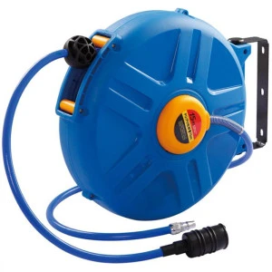 Light hose reel auto lock and slow retractable hose reel/electric hose reel