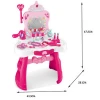 Lighted makeup toy with mirror,  Cosmetics and Working Hair Dryer for girls