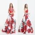 Import Long satin print floral front beads prom dress made in china ,WAITZLIKE women prom dresses from China