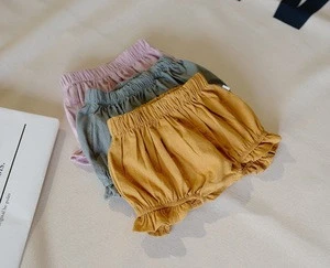 Lovely girl&#039;s shorts baby flouncing pants cotton kids harem pants