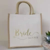 Low cost, high quality, environmental jute fabric customized label wholesale jute bags
