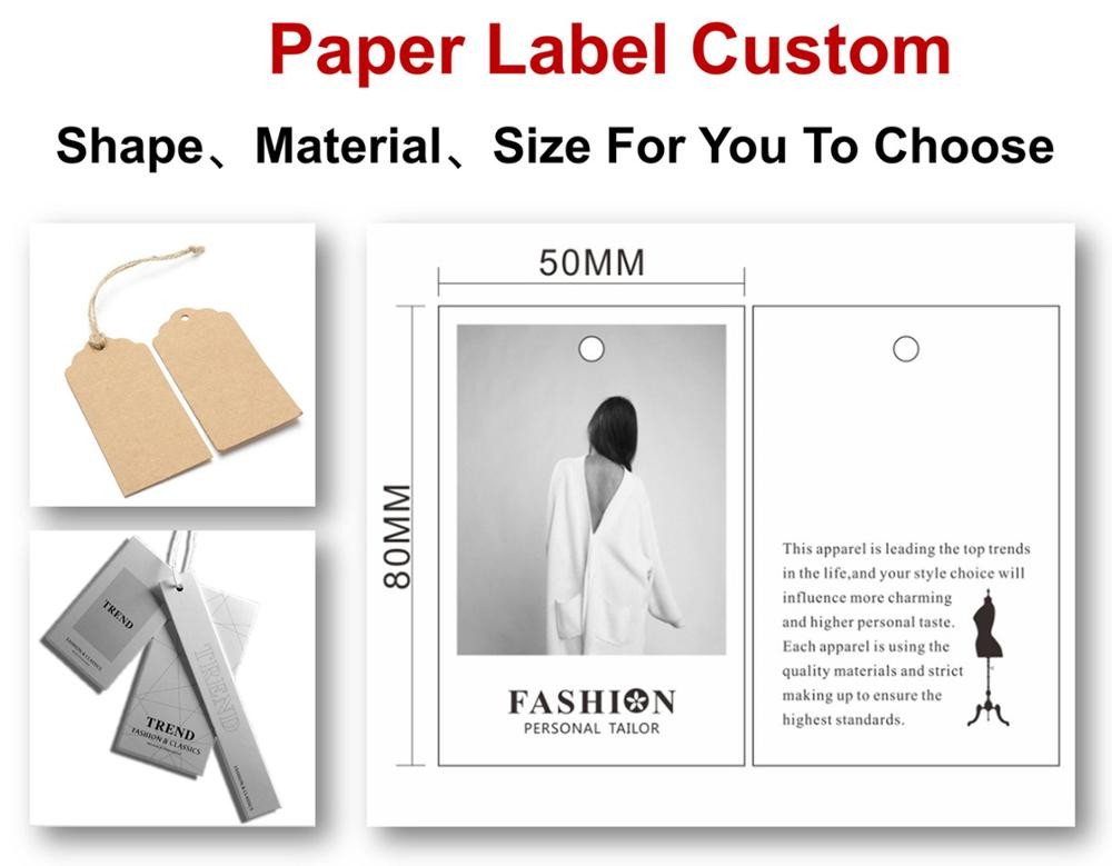 Low MOQ Custom Apparel Paper Label Design Services