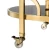 Import Luxurious black glass gold stainless steel trolley with wheels from China
