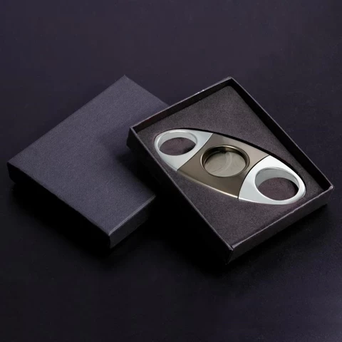 Luxury New Items 2 In 1Multi Function Sharp Blades V Cutter Cigar Cutter With Cigar Punch