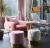 Import luxury round foot stool velvet lounge chair ottoman pink velvet stools home stool ottoman from China