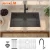 Import Luxury SUS304 stainless steel umdermount double bowls with drainboard handmade bathroom wash hand basins sink from China