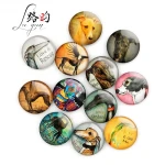 LYFRA162 Cute Animal Magnet Glass Galgo Dog Spain Fridge Magnet