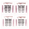 Magnetic Eyeliner eyelash OEM customized Cosmetics false eyelashes 3D Mink Lash Extension Silk Lashes