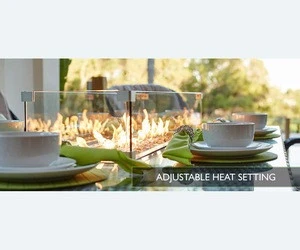 Magnificent 7 Pieces Garden Dining Set with Fire Pit