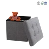 manufacture directly foldable storage ottoman and new folding storage stool footstool