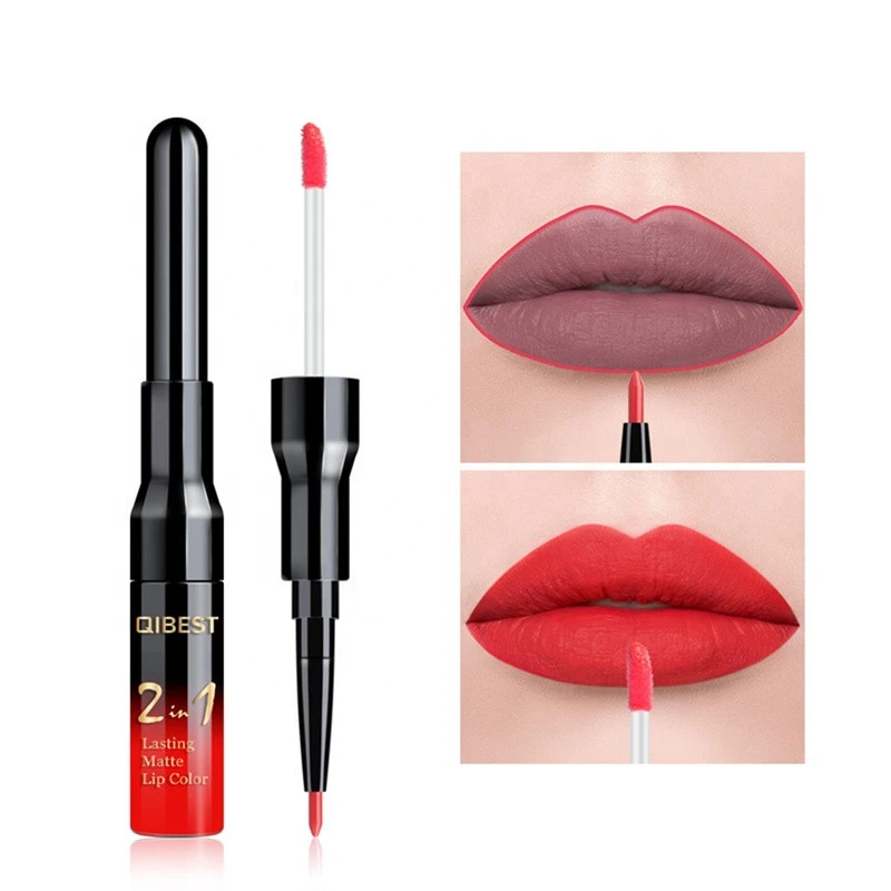 Melason New Arrival Custom Make Your Own Waterproof Sunscreen Moisturizing Longlasting OEM Lipstick 2 In1 Velvet Matte Lipstick
