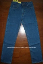 Men Basic 5-Pocket 100% Cotton Jeans with stone wash