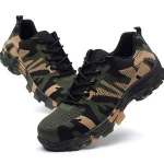 Men Safety Work Boots Breathable Mesh Steel Toe  Labor Insurance Puncture Proof Shoes