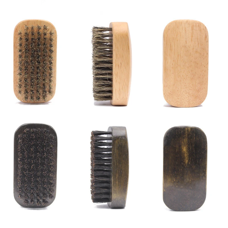 Mens Beard Brush Oval Bristles Hair Brush Haircut Beard Brush Clean Wood Oil Comb