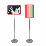 Metal Material Menu Display Led Display Board sign stand poster frame With Interior Frame Height Adjustable