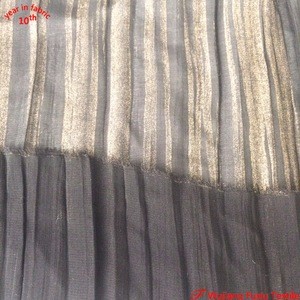 metallic coating pleated blinds fabric for dresses