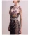 Import MIGO 2018 new style strap black sexy see through mesh colorful flower elegant bride maxi evening dress for women wedding party from China