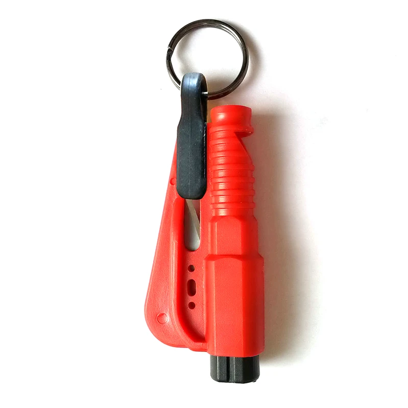 Mini Colorful Portable 3 in 1 Car Safety Tool Rescue Keychain Safety Hammer