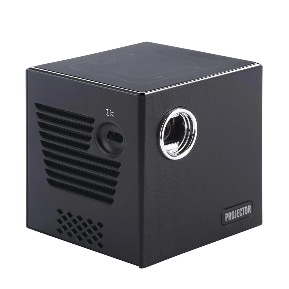 Mini Cube Cute Pocket DLP Projector 854*480 Auto Keystone Android7.1 chargeable Mini Beamer home theater support 4k C80