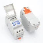 Mini Digital LCD Power Timer Programmable Time Switch AC 220V / 110V DC 12V /24 V  16A Din Rail Timer Switch