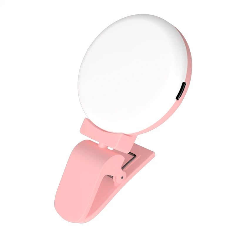 Mini mobile phone usb rechargeable photography ring light circle flash led selfie ring light