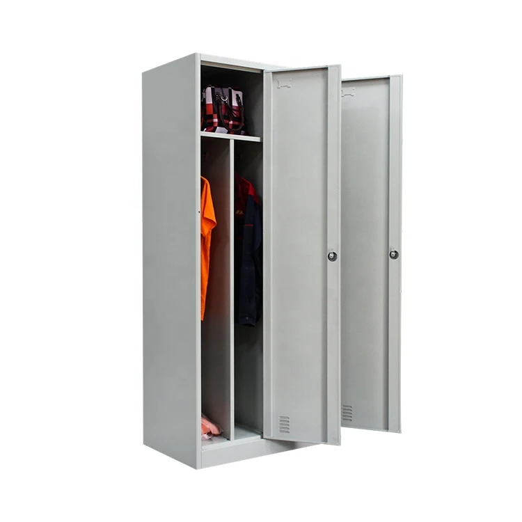 Mining industry wardrobe changing room 2 compartment storage cabinet locker from China
