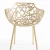 Import Modern Furniture Aluminum Stacking Golden Color Outdoor Forest Garden Arm Chair For Sale from China