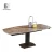 Import Modern furniture Rectangular Marble Wood Top And Metal Leg Dining Porcelain Table from China
