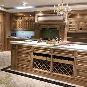modern kitchen cabinet designs solid wood modern kitchen island household kitchen pantry oak court retro luxury style