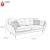 Import Modern leather couch living room sofa from China