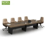 Modern luxury big boardroom rectangular 10 person conference table for 4.2m