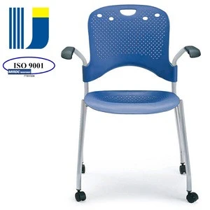 Modern metal frame stackable waiting plastic office stacking chair for training/waiting/meeting 33A-P9