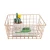 Import Modern rose gold desk organizer home nordic style metal wire pantry storage basket from China