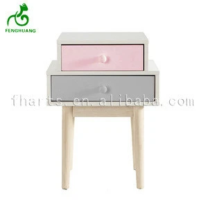 Modern White Cheap Bedroom Wooden Nightstand With Drawer