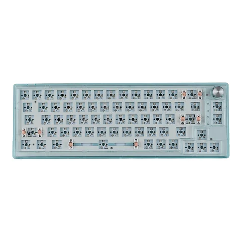 MT66 Mechanical Keyboard Kit Transparent Cover Hot-swappable 3-mode Mini Keyboard Mechanical Kit RGB DIY For Game Office
