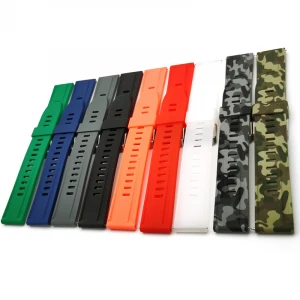 multi color camouflage quick release 18 20 22 24mm silicone rubber watch bands watch straps