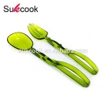 Multi-funtion colorful plastic salad tongs for kitchenware server