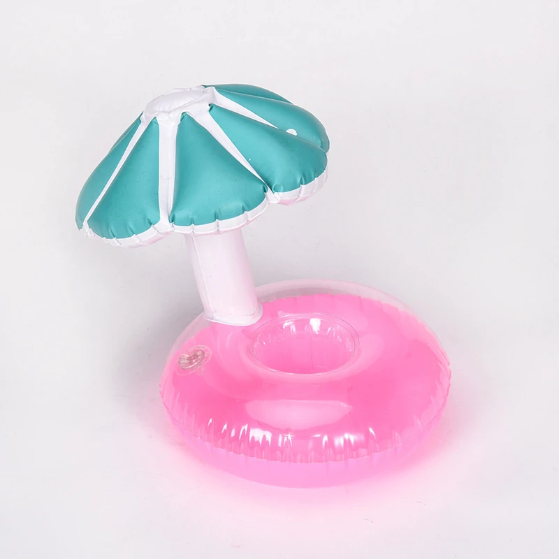 Mushroom Inflatable Drink Bottle Can Holder Swim Pool Float Coaster