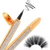 New Arrival Gold Luxurious lash adhesive pen Magic Eyeliner Adhesive Lash Glue Eyelashes Pen