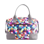 New arrival weekend travel bag durable canvas duffel bag women PU luggage bag